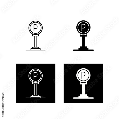 Parking Sign Vector Icon