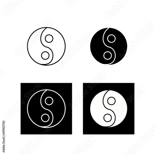 Yin Yang Vector Icon