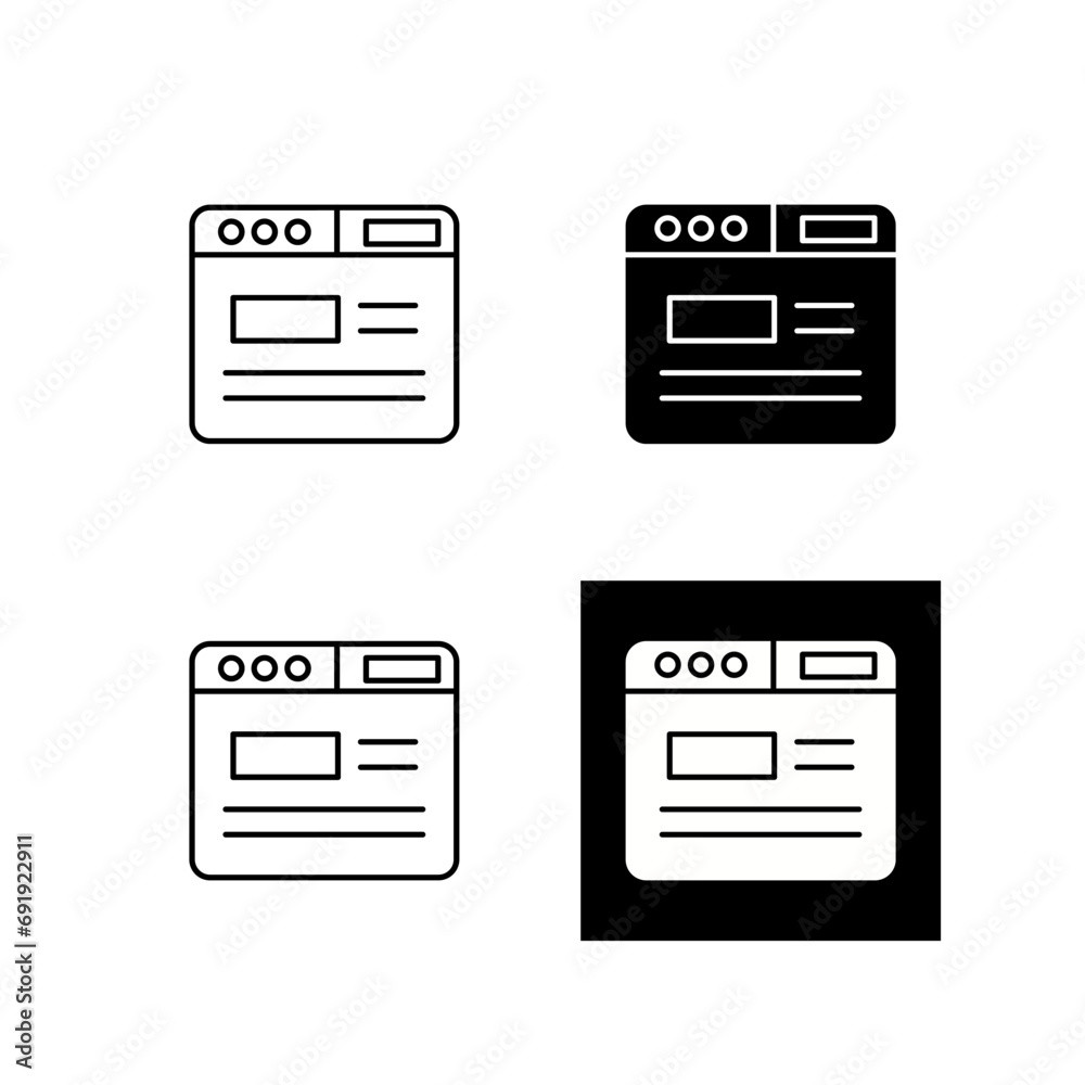 Webpage Vector Icon Webpage Vector Icon