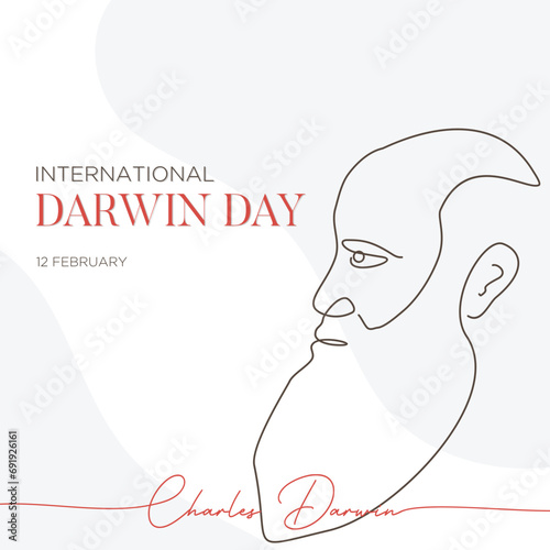 International Darwin Day of Science and Humanism background template design