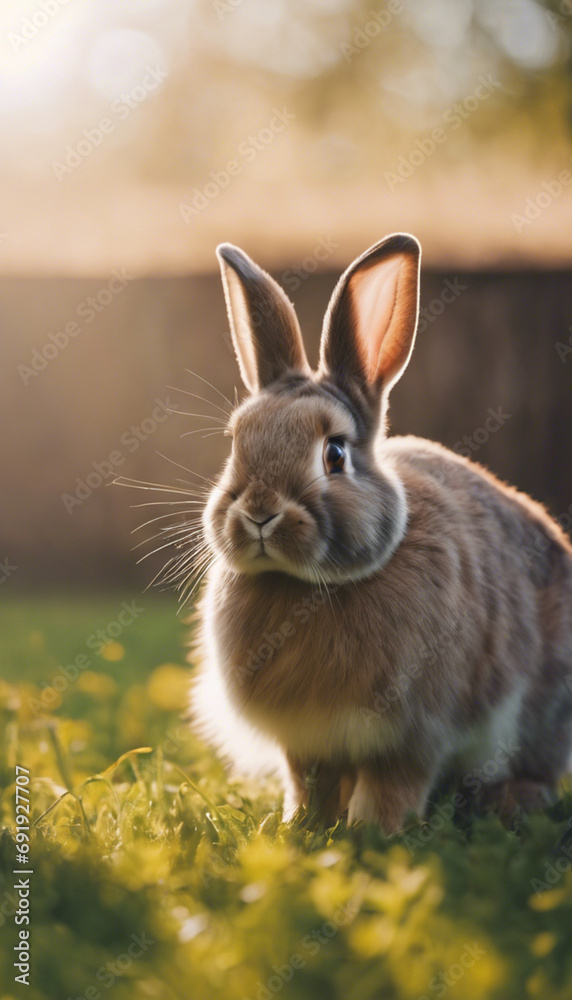 Fototapeta premium rabbit in the garden