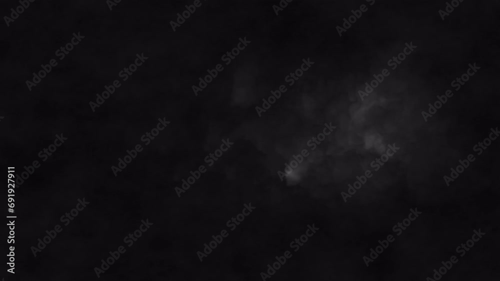 New year transition. Video motion text animation with alpha channel. 2023 text vanish and 2024 reveal in explosion with smoke effect on black smoking background. Design element for celebration ad.