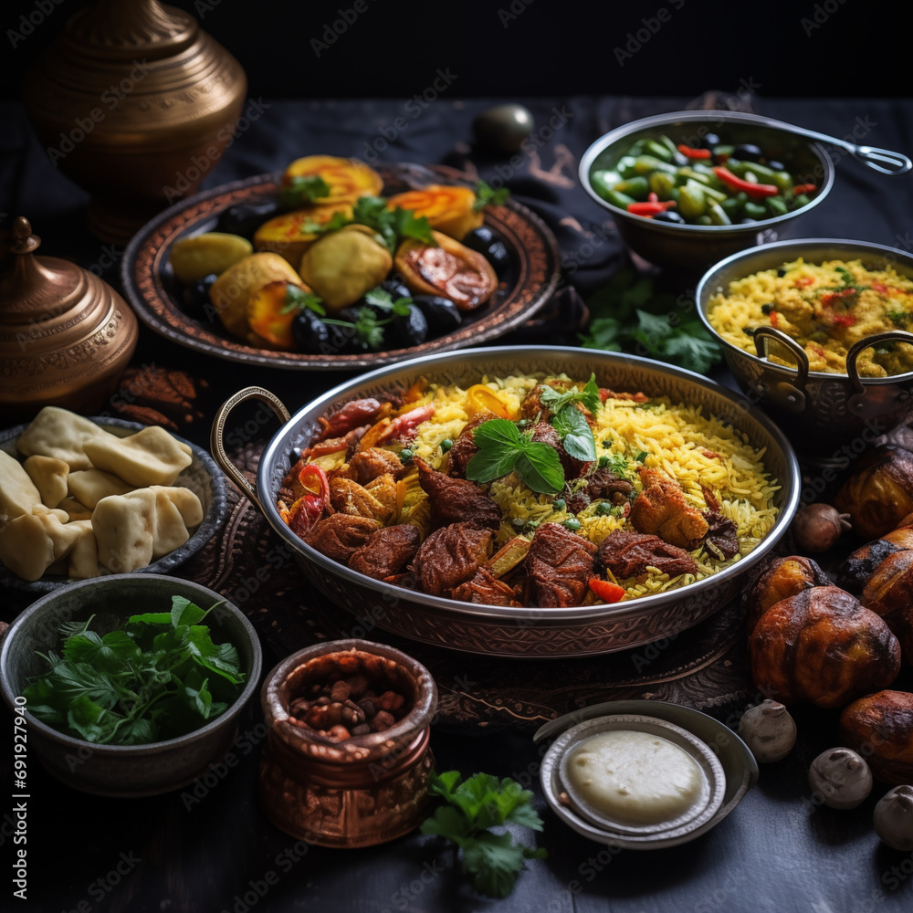 Healty food, food for ramadan, created with ai generated Healty food, food for ramadan, created with ai generated