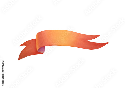 Free Download red silk ribbons and bow. Watercolor illustrations isolated on transparent background - GFXLoad
