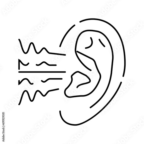noise reduction audiologist doctor line icon vector. noise reduction audiologist doctor sign. isolated contour symbol black illustration