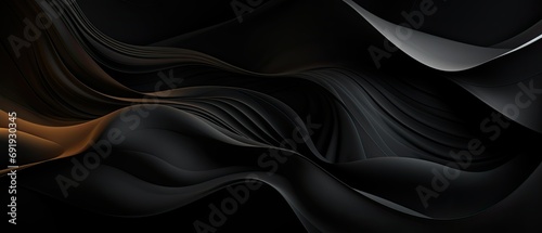 Black Fiber-Like Abstract Background Intricate 2
