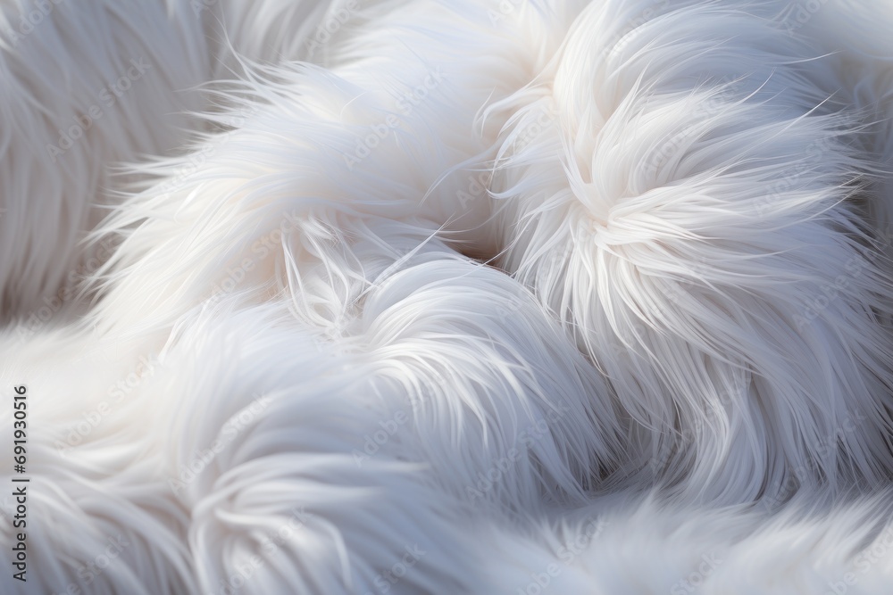 Fototapeta premium living space in a cocoon of elegance with this captivating home decor featuring the exquisite usage of white fur