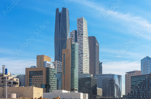 Riyadh, Saudi Arabia, KSA - December 12, 2023 buildings in the new King Abdullah Financial District in Riyadh