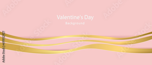 Luxury light pink abstract background combine with golden curve line.Vector illustration modern template design.
