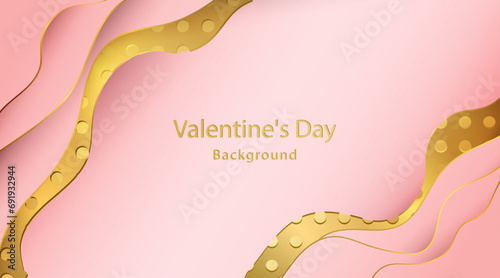 Luxury light pink abstract background combine with golden curve line.Vector illustration modern template design.