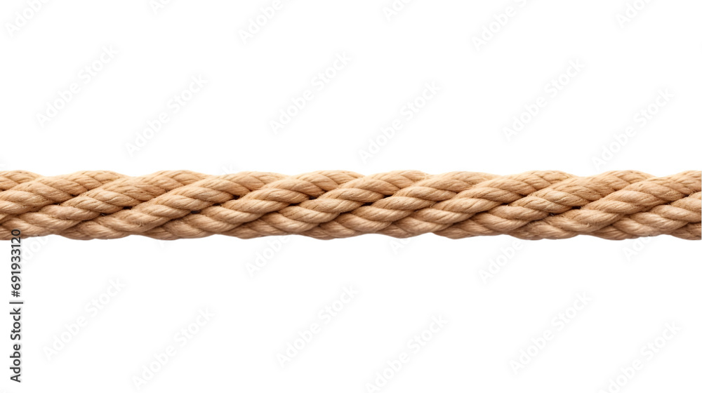 string rope cord cable line isolated on white background. Generative AI. string rope cord cable line isolated on white background. Generative AI.