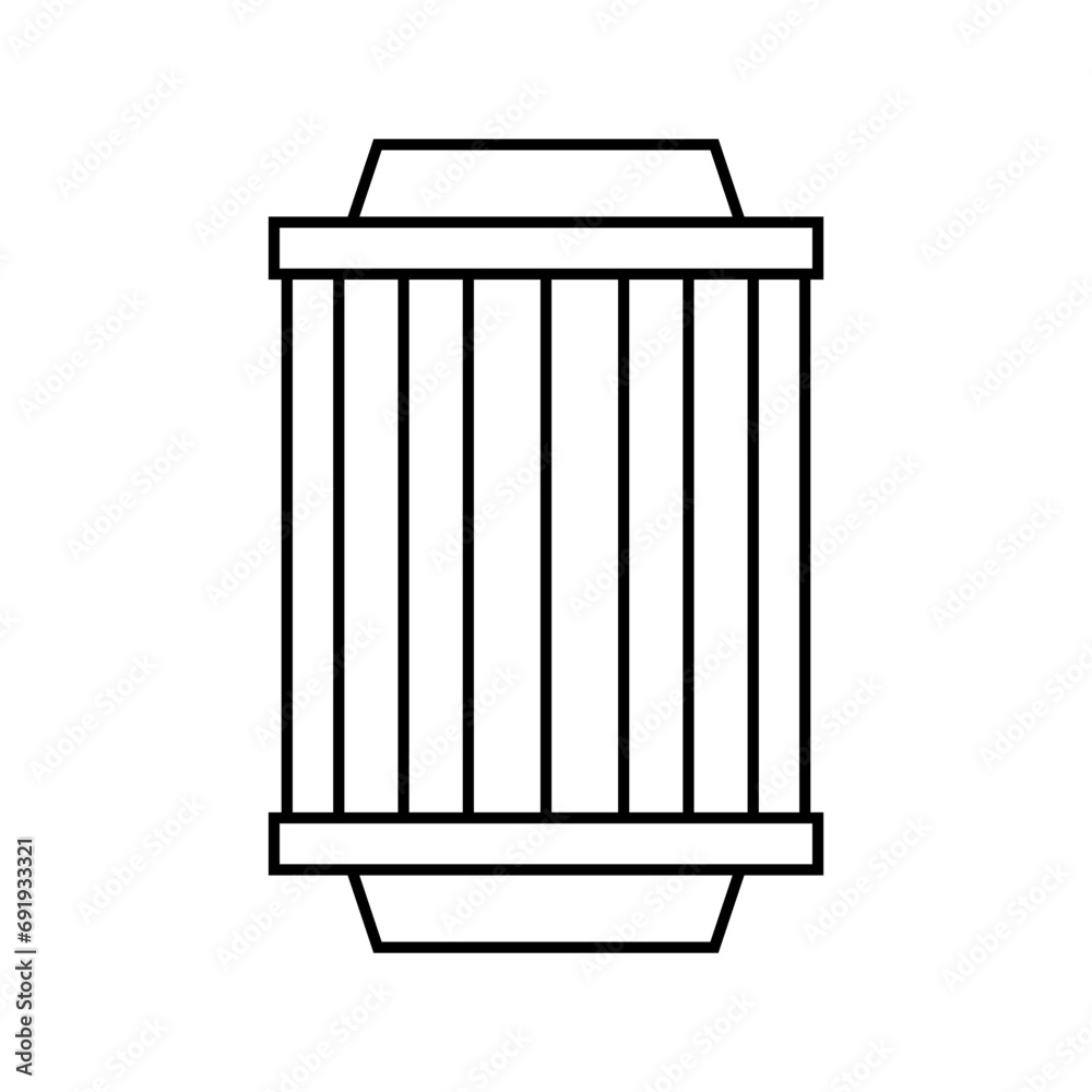 air filter car mechanic line icon vector. air filter car mechanic sign. isolated contour symbol black illustration