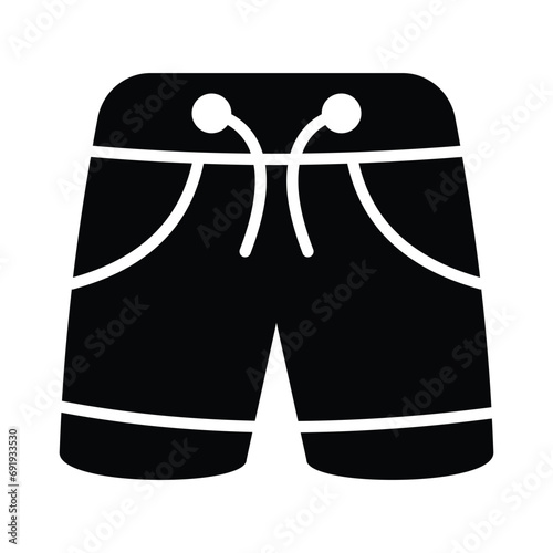 Shorts icon in modern style, beachwear vector