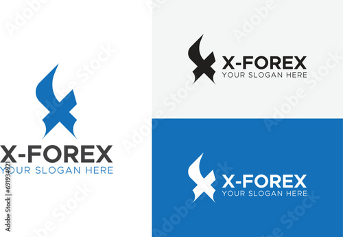 X letter logo, X forex logo, x logo, photo