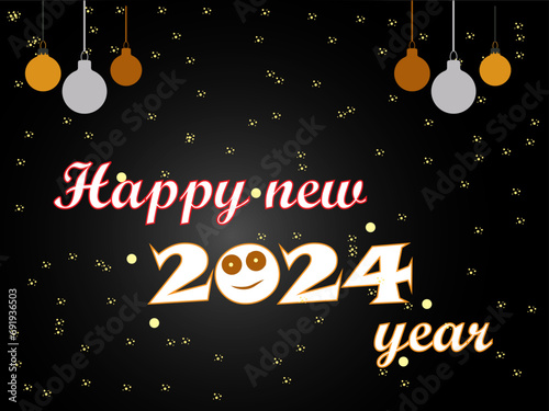 Happy New Year 2024 luxurious numbers, Premium vector illustration design for Background, posters, banners, calendar and greetings