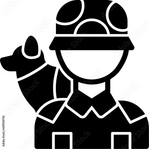 Dog handler Icon