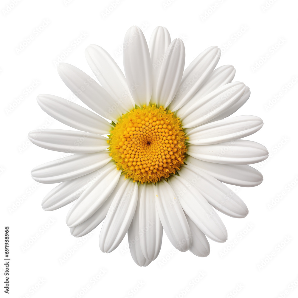Beautiful white Daisy (Marguerite) isolated on transparent background