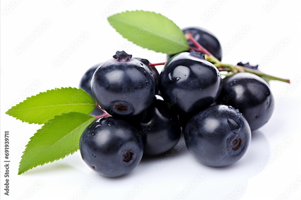 Fresh and juicy ripe huckleberry berries isolated on white background high quality image Fresh and juicy ripe huckleberry berries isolated on white background high quality image