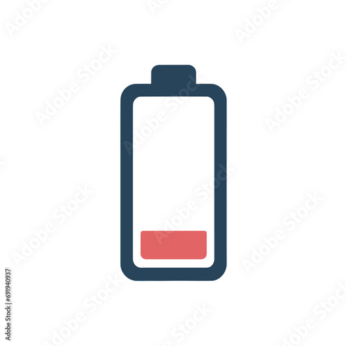 vector illustration in flat linear style the battery is dead