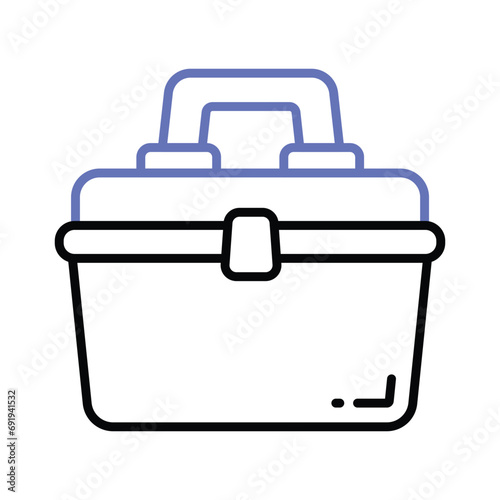 Check this carefully crafted icon of portable cooler, beach box vector design