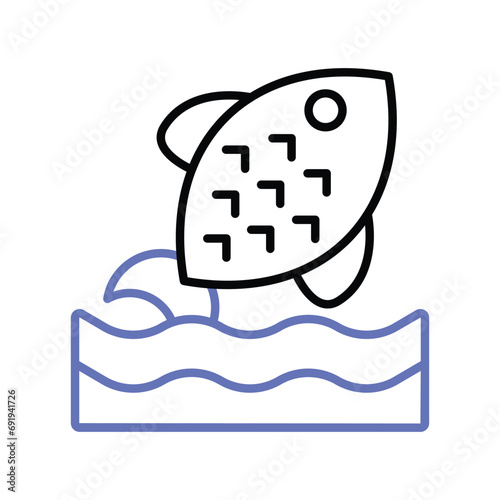 Check this carefully crafted vector of fish in modern style, seafood