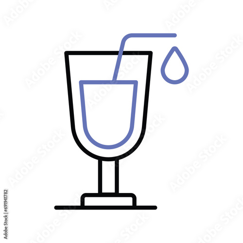 Grab this creatively designed vector of drink in trendy style, ready to use icon