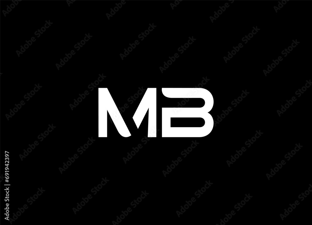 Initial Letter mb Logo Design Monogram Creative Modern Sign Symbol Icon
