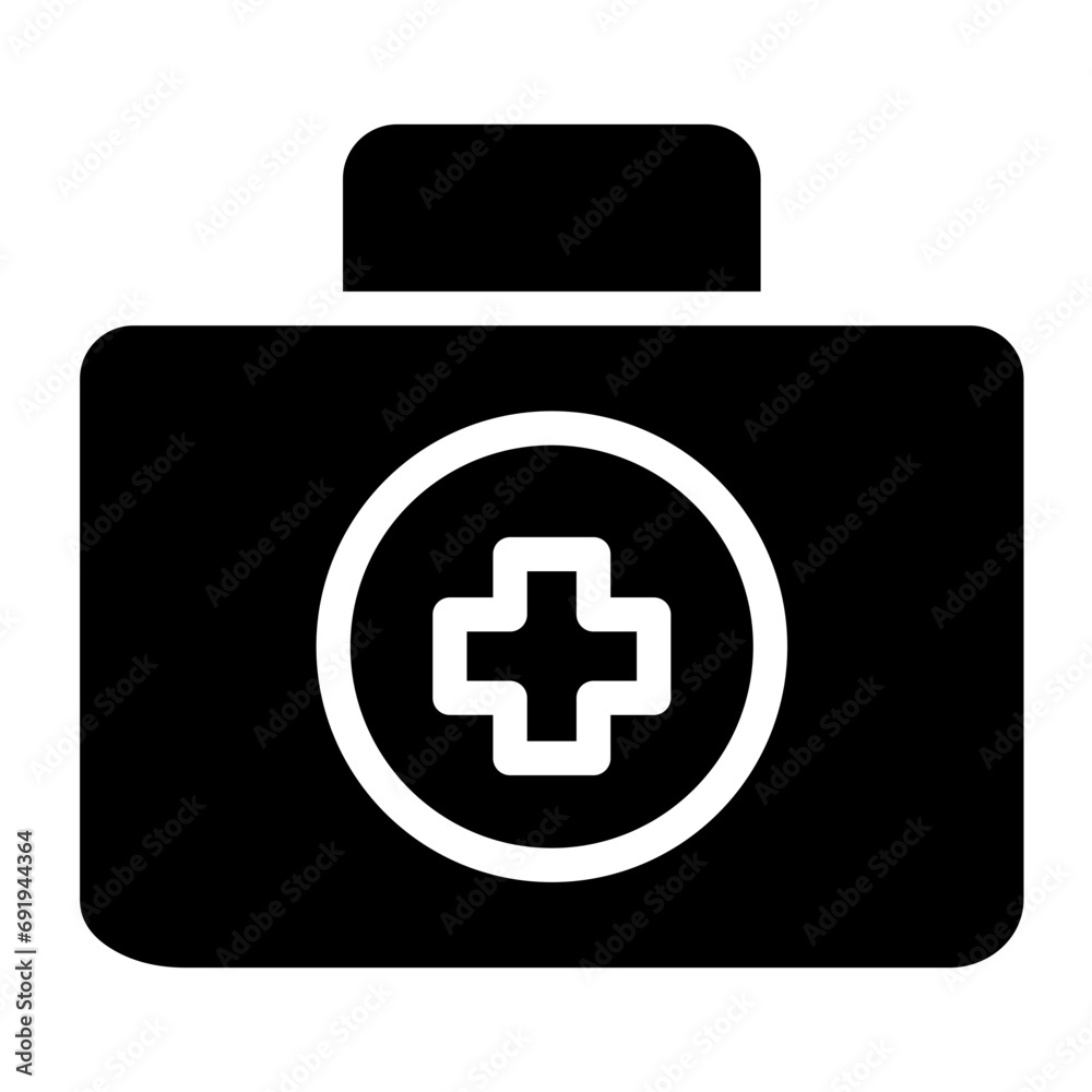 Fototapeta premium first aid kit glyph