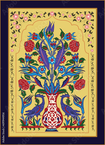 Mughal Traditional colourful arch gate vector pattern,
seamless Indian mughal flower motif,
Beautiful Mughal Border With Supporting Borders For Digital Prints,
