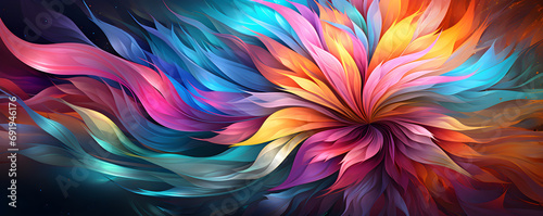 Colorful abstract design of a beautiful flower, © NE97