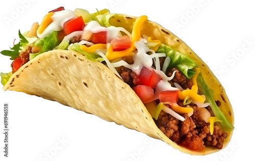 taco isolated on transparent background