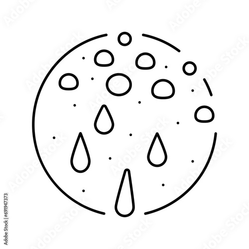 excessive sweating disease symptom line icon vector. excessive sweating disease symptom sign. isolated contour symbol black illustration