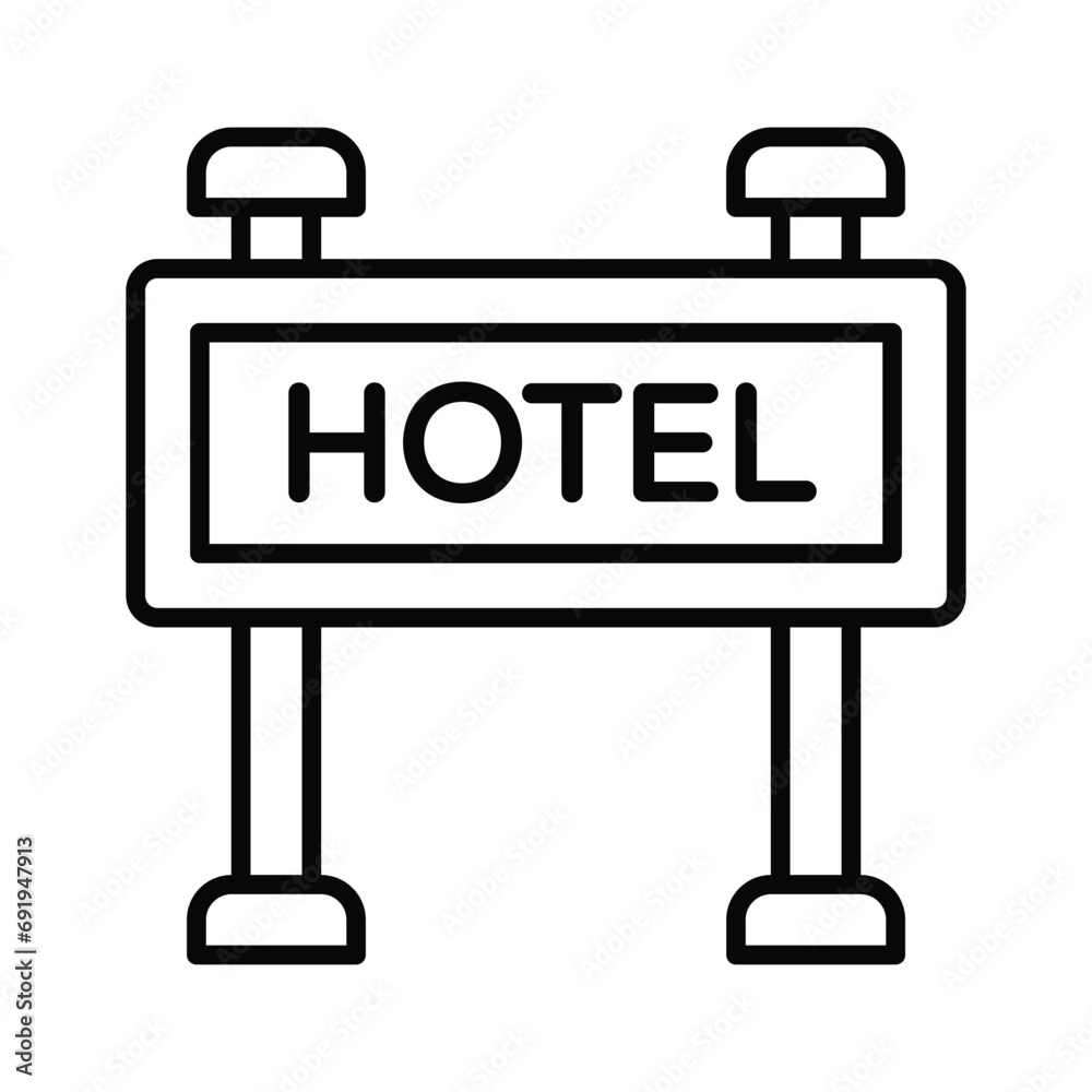 Hotel sign board, hotel direction board vector design in trendy style Hotel sign board, hotel direction board vector design in trendy style