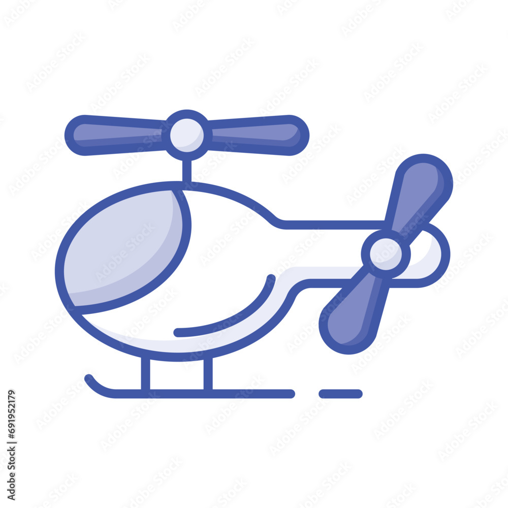 Download this stylish icon of helicopter toy, ready to use vector