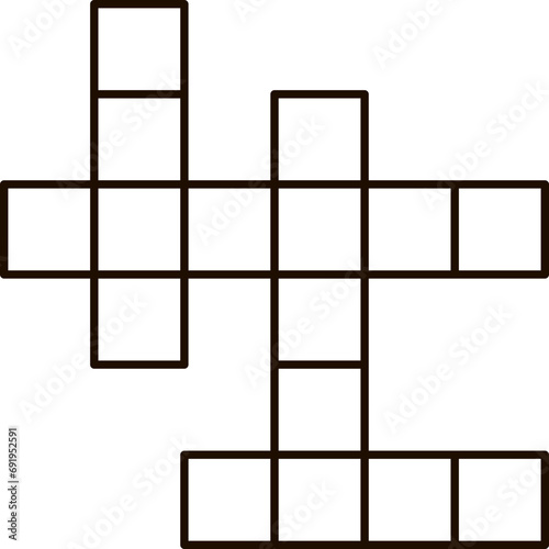 Crossword Line Icon