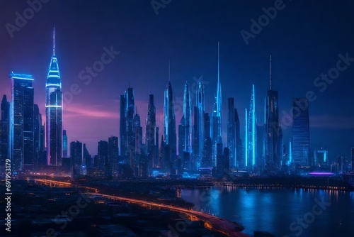 Futuristic skyline.