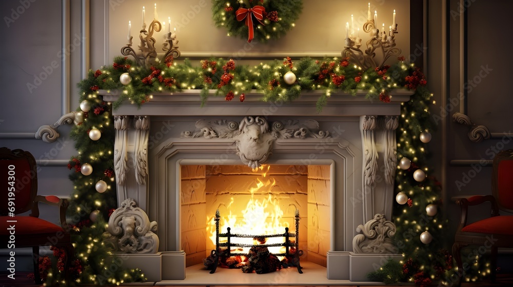 fireplace, fire, home, interior, christmas, wood, room, house, burning, heat, 