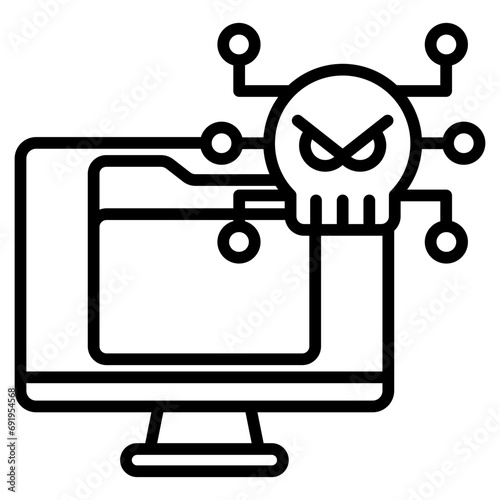 Advanced Persistent Threat (APT) icon line vector illustration