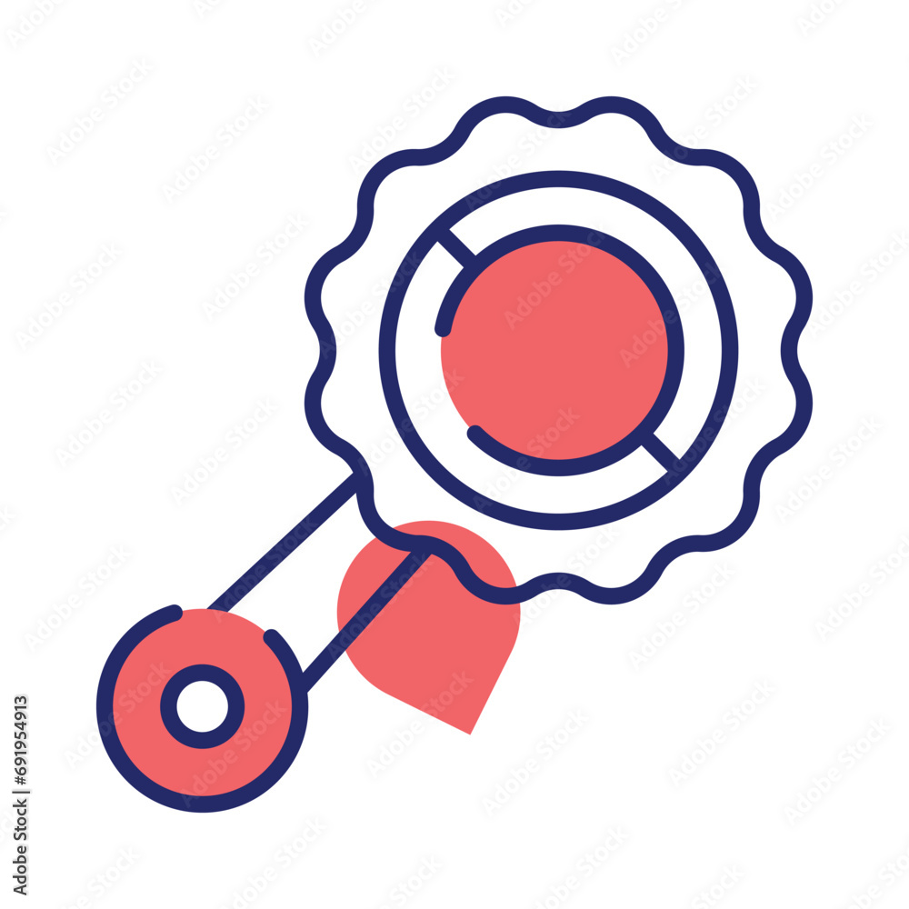 Check this carefully designed icon of baby rattle in trendy style, customizable vector Check this carefully designed icon of baby rattle in trendy style, customizable vector