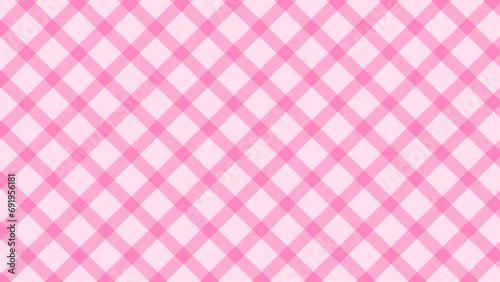 Pink seamless pattern diagonal plaid