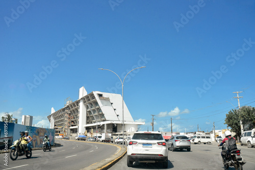 cars on the highway, car on the street, traffic in the city, city ​​center, downtown, downtown area, the city, road to the city, Recife, brazilian landscape, view of the city, unique urban views © liligluck