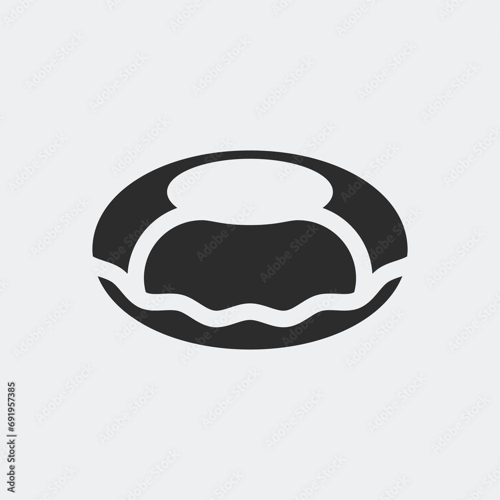 Snow tubing. Simple vector icon Snow tubing. Simple vector icon