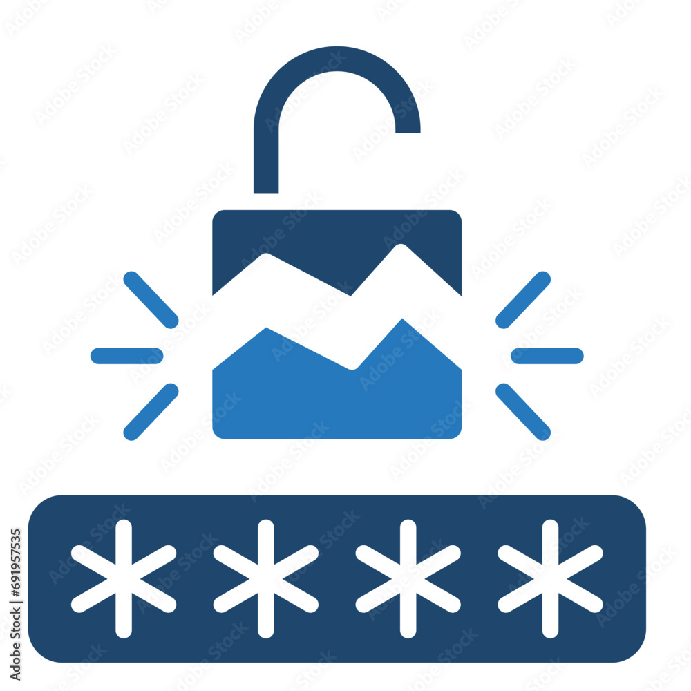 Password Cracking icon line vector illustration Password Cracking icon line vector illustration