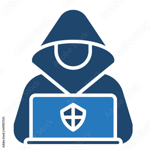 Ethical Hacker icon line vector illustration