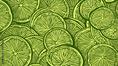 Juicy Lime Pattern Wallpaper Background. Poster, card, banner backdrop.