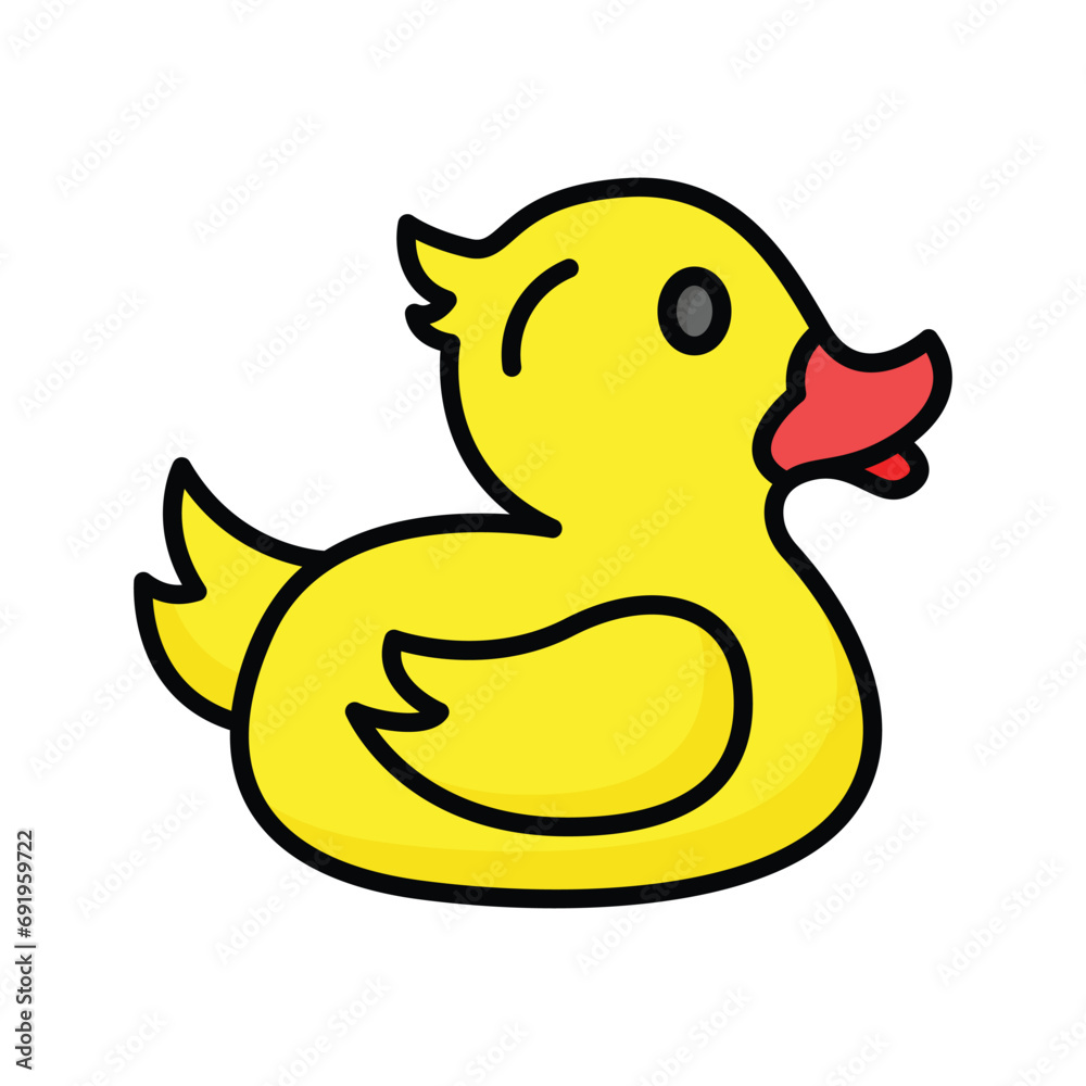 Cute rubber duck vector design, kids plaything, amazing icon of baby toys Cute rubber duck vector design, kids plaything, amazing icon of baby toys