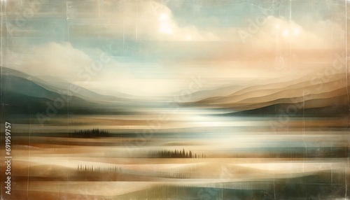 Abstract background with a theme of soft, natural landscapes