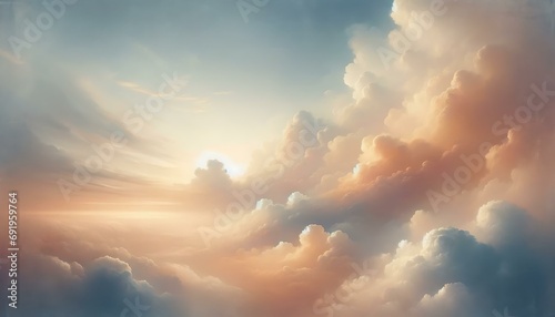 Abstract background with a theme of gentle and dreamy skies