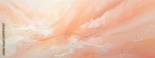 Peach color acrylic oil art abstraction. Expressive aesthetics for creative background. Beautiful modern pastel colors.