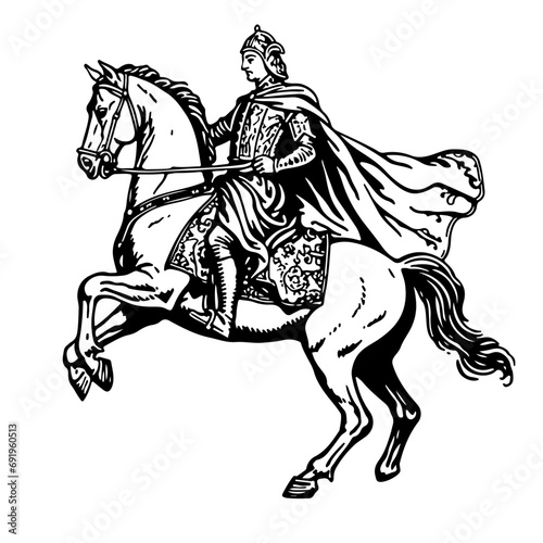 Balthasar king riding a horse
